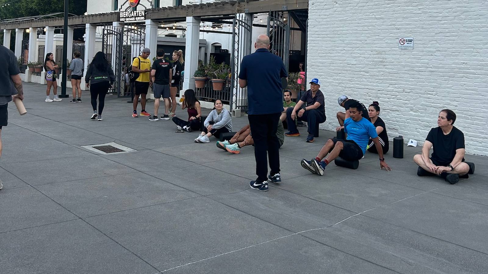 Built 2 Move outdoor workshop with a group on the street